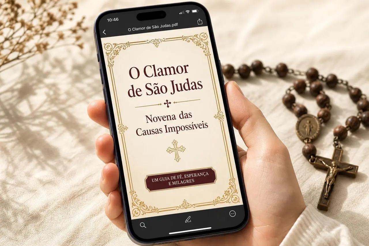 Guia O Clamor de São Judas aberto no celular
